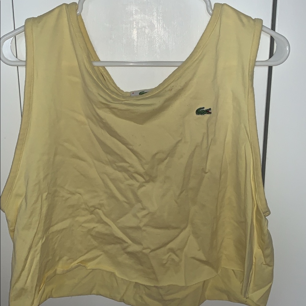 Lacoste yellow crop top